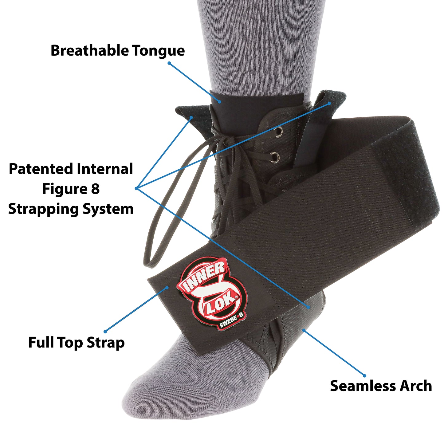 Sports Ankle Support – Swede-O Inner Lok 8 Ankle Brace